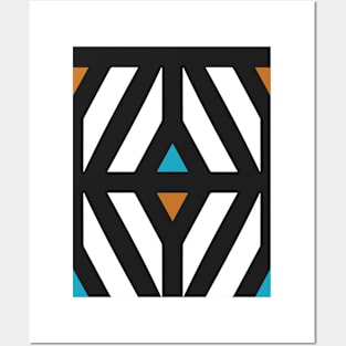 Futuristic pyramid shapes tile Posters and Art